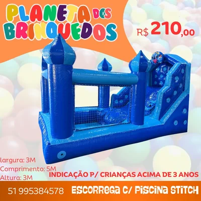 Escorrega com piscina de bolinhas Stitch