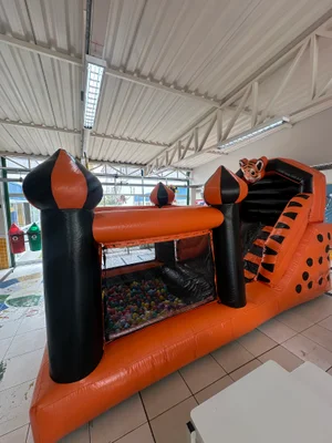 Tobogã com piscina de bolinhas